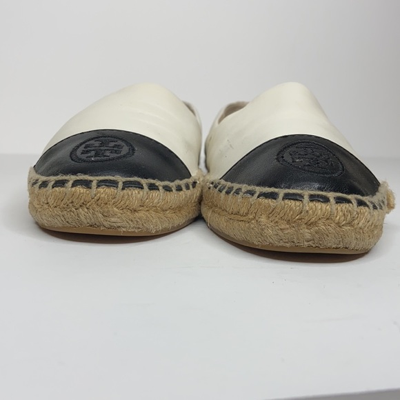 Tory Burch Flat Leather Logo Espadrilles Shoes Women’s Size 6 - Picture 9 of 16